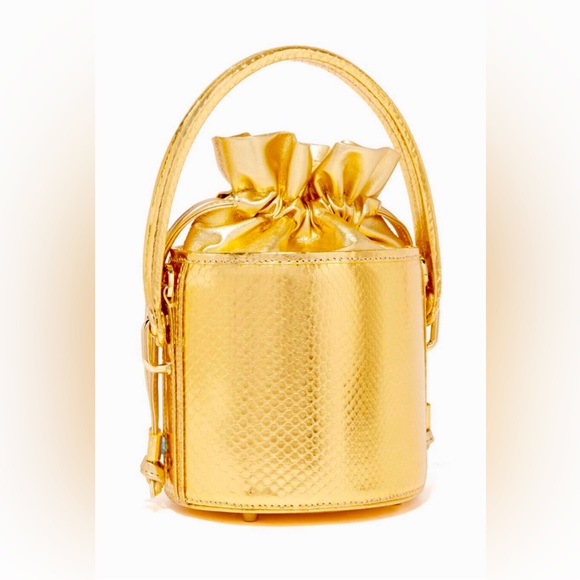 S’UVIMOL Toffee Mini Python Bucket Bag - Picture 1 of 11